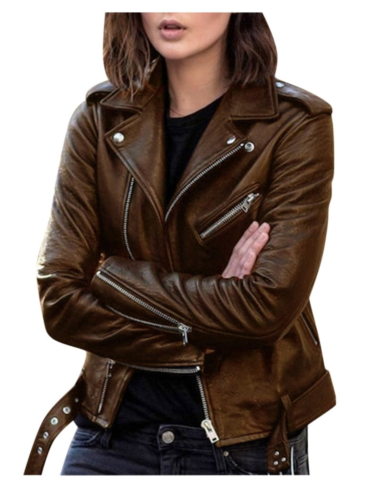 Waleria - Lederjacke, schlankes Design