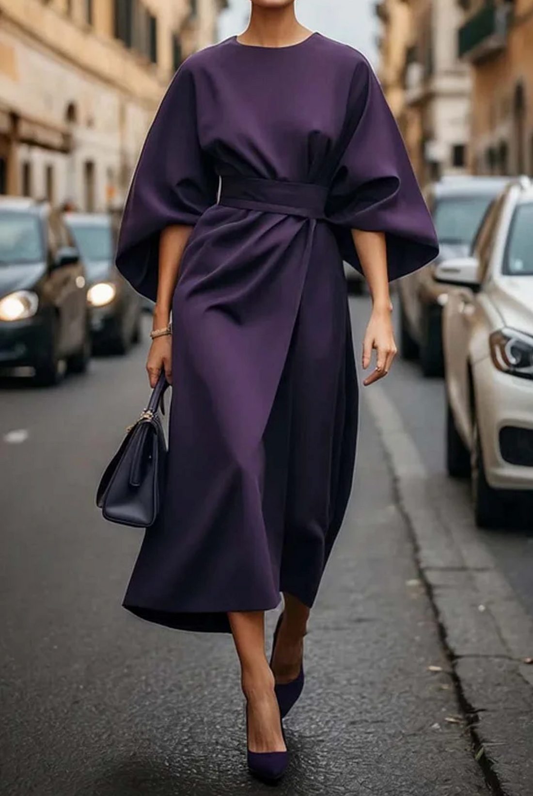 Clare - Schickes Maxikleid mit Gürtel