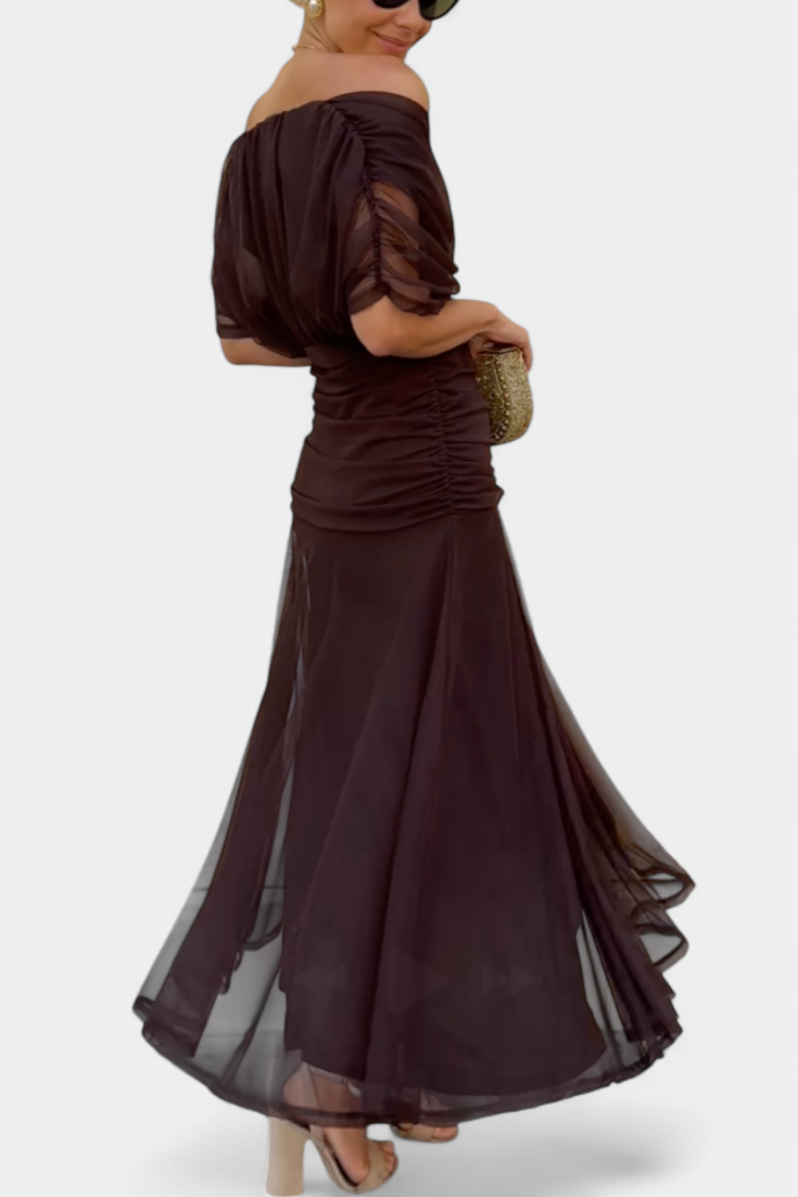 Celine - Elegantes Off-Shoulder Kleid