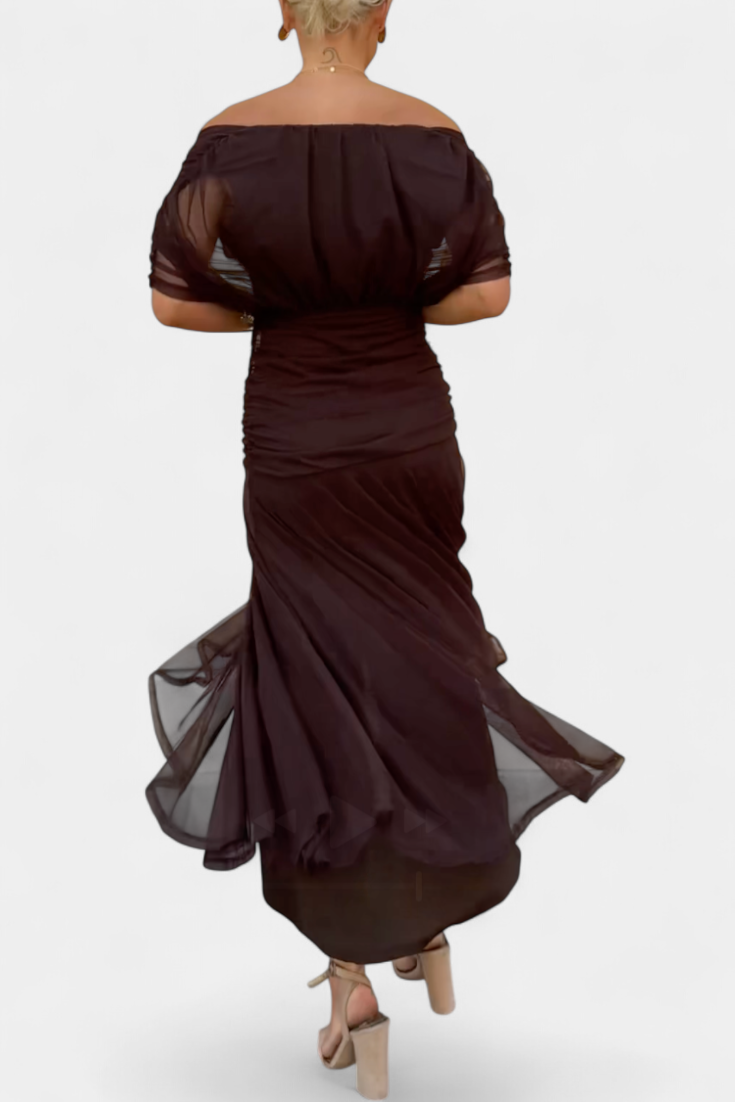 Celine - Elegantes Off-Shoulder Kleid