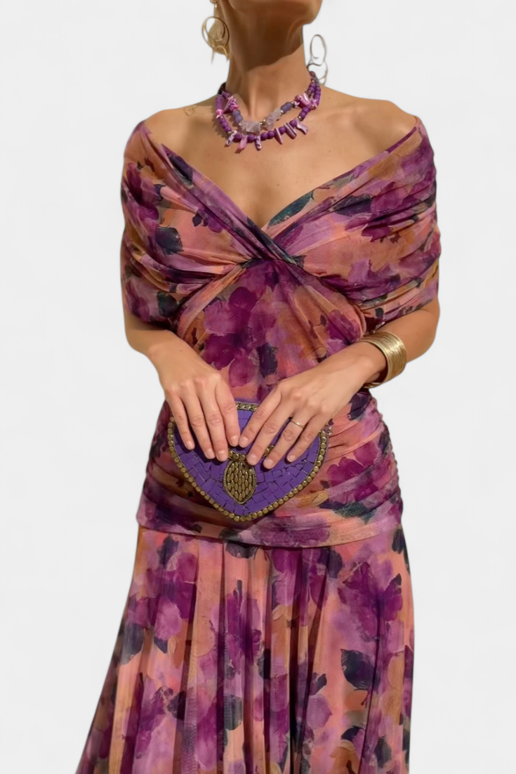 Celine - Elegantes Off-Shoulder Kleid