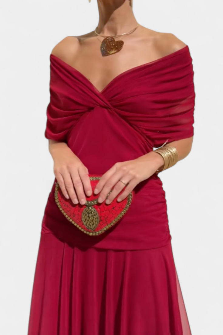 Celine - Elegantes Off-Shoulder Kleid