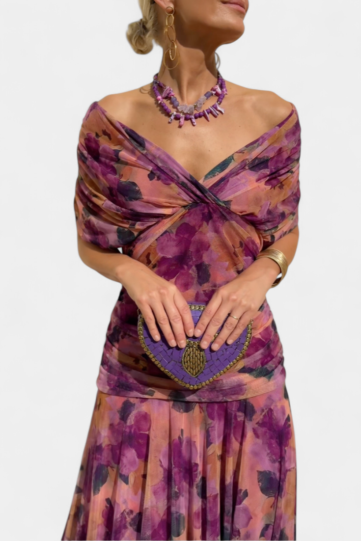 Celine - Elegantes Off-Shoulder Kleid