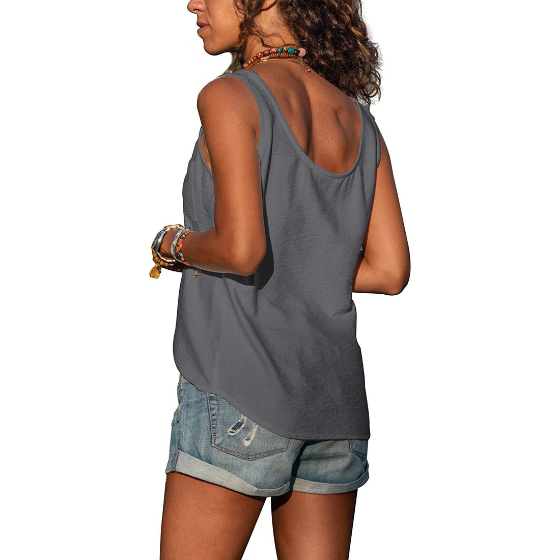 Hannah - Tanktop mit Knöpfen und Tasche
