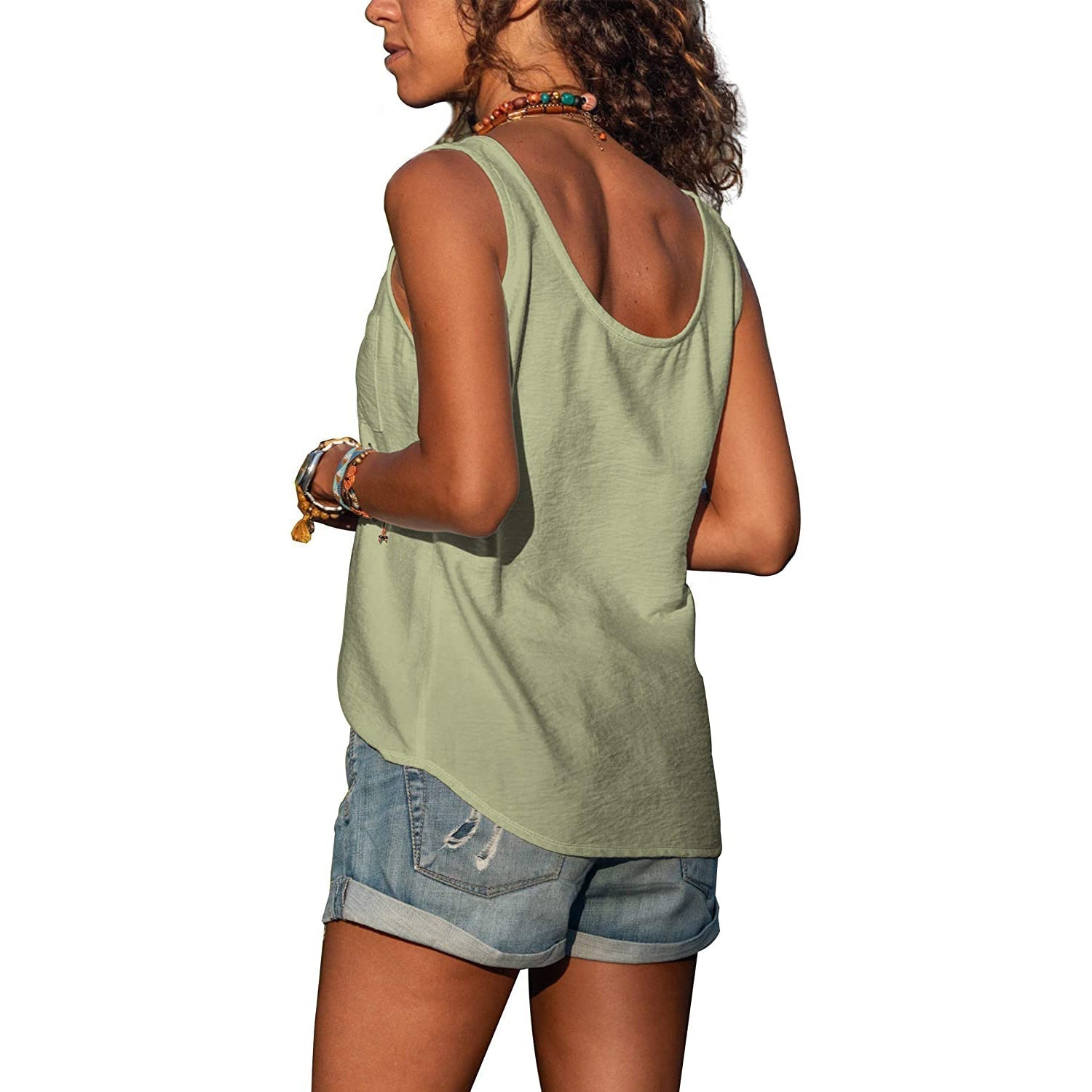 Hannah - Tanktop mit Knöpfen und Tasche