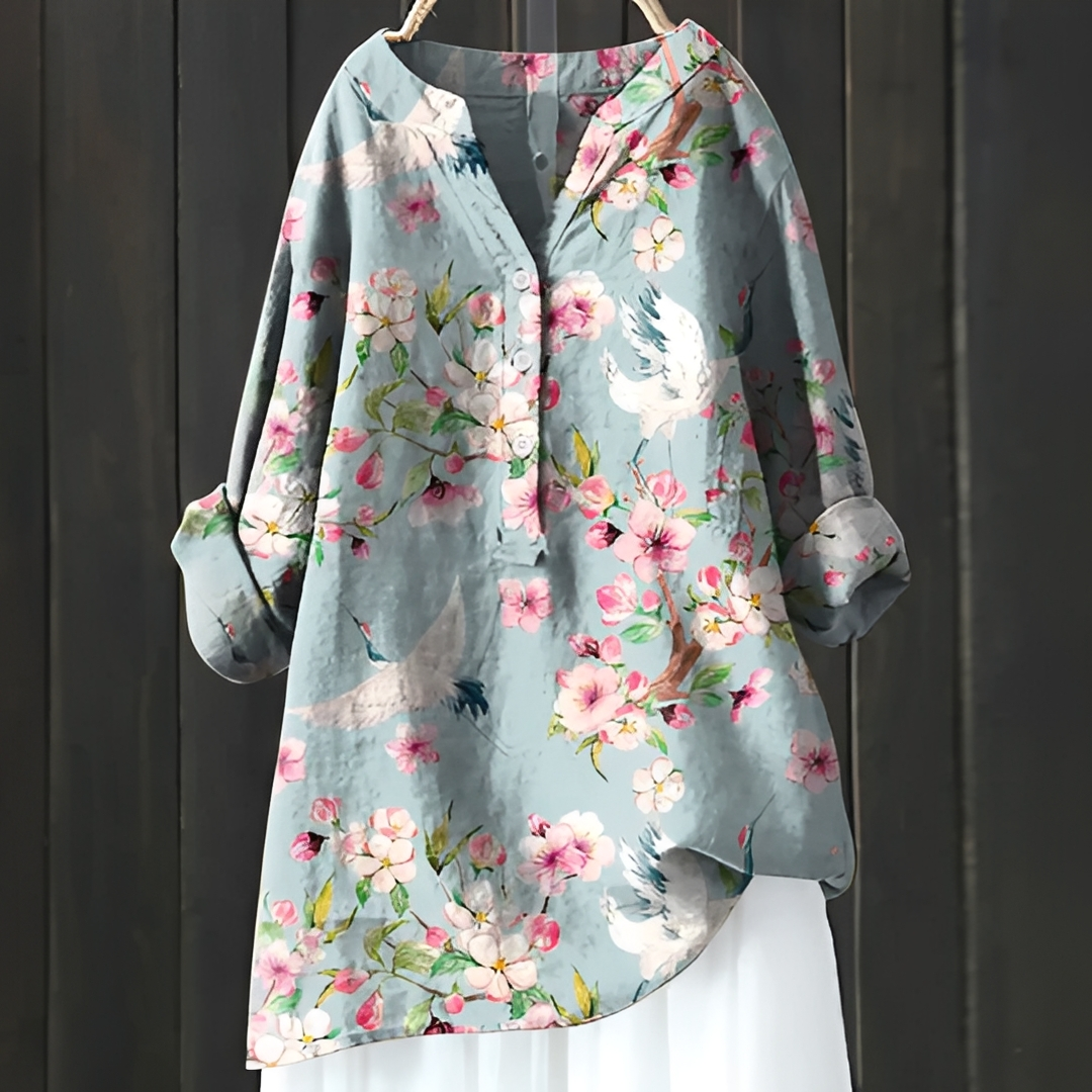 Esmeralda - Stilvolle blumige Bluse für Damen