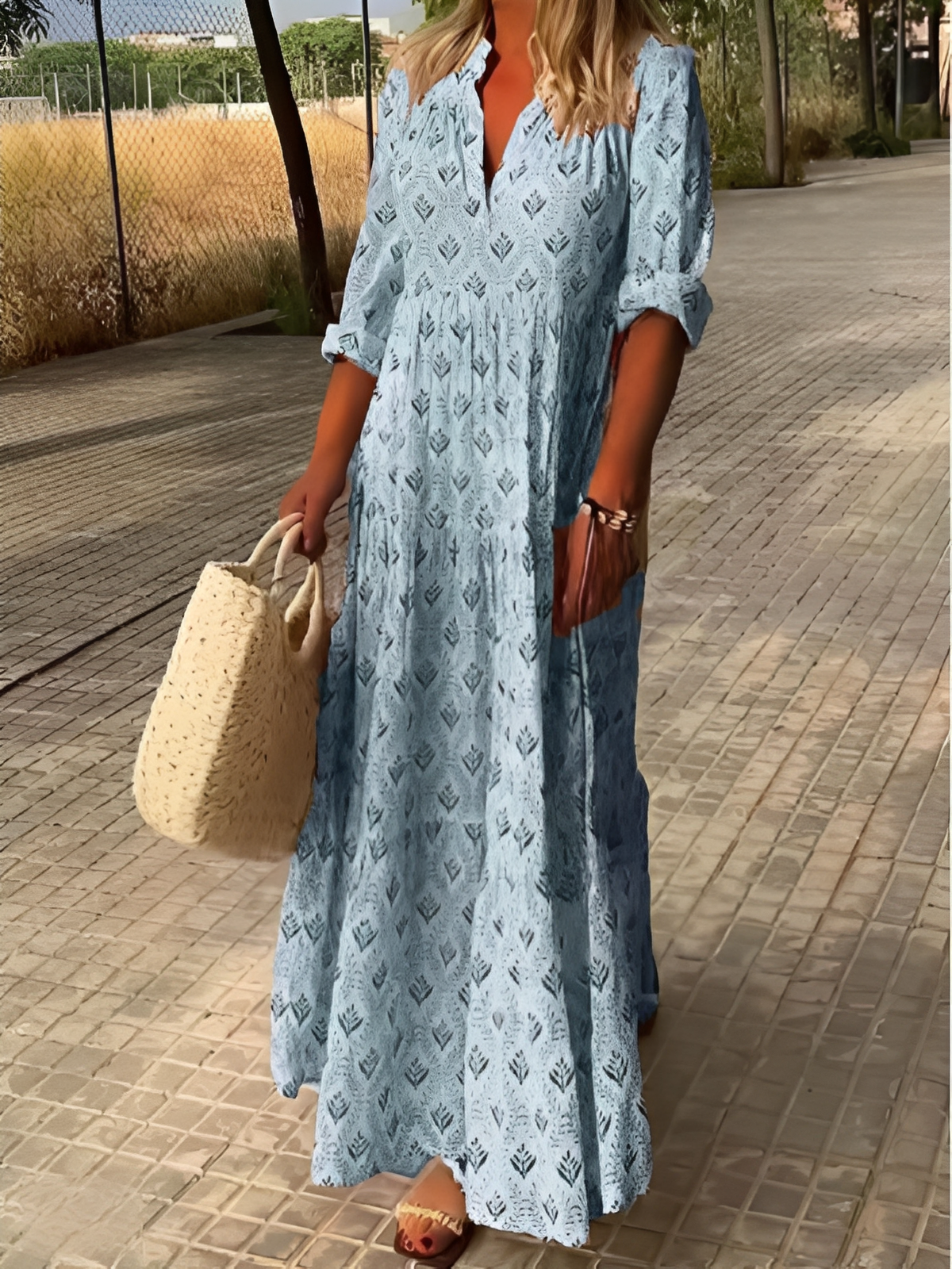 Yasmine - Bequemes und lockeres Damen-Maxikleid