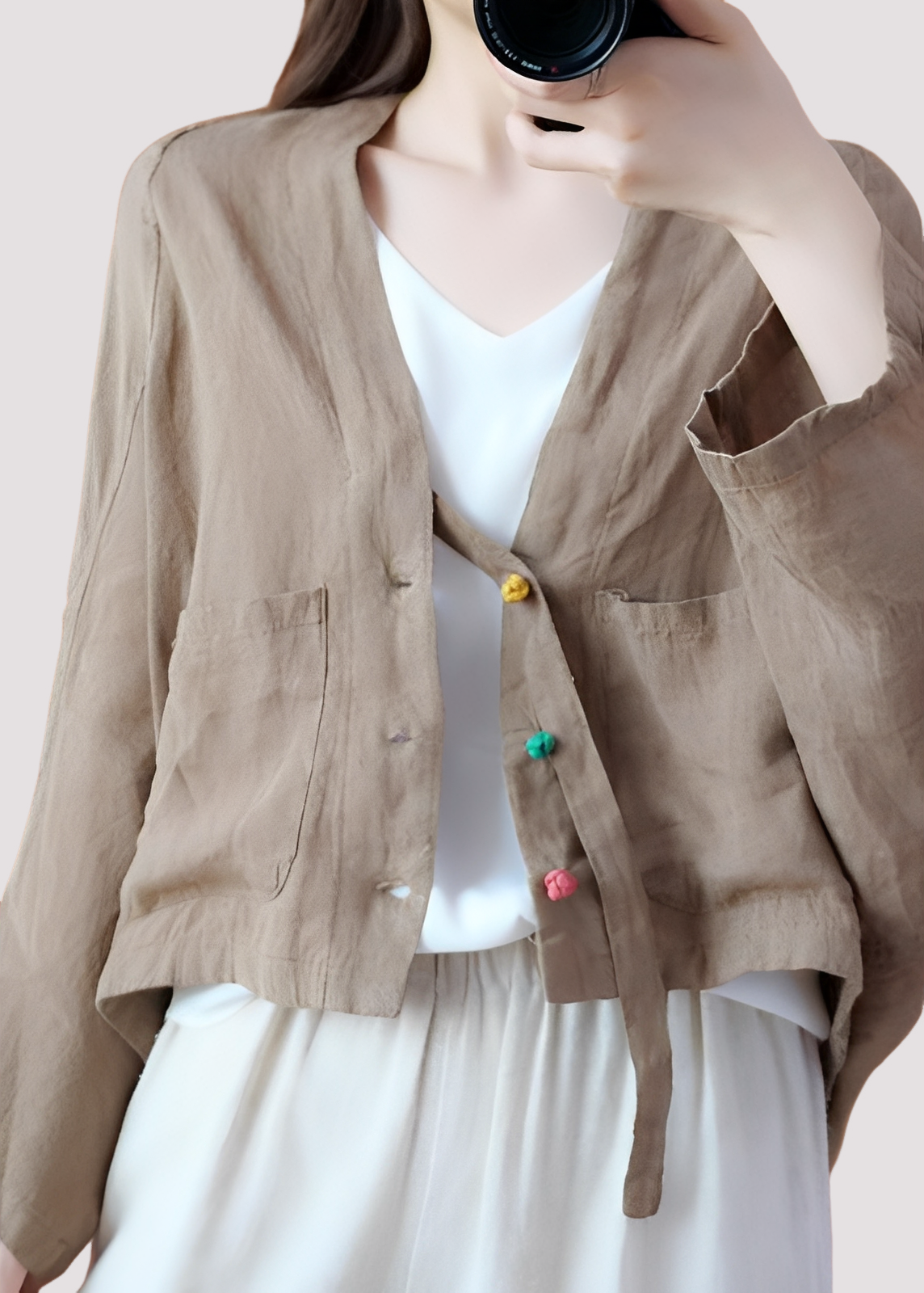 Tilly - Lässiger, weit geschnittener Cardigan mit Taschen für Frauen