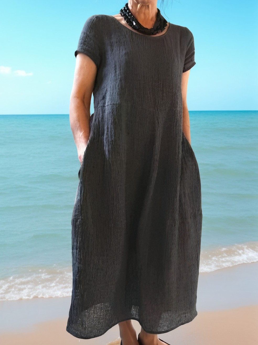 Allie - Lässiges und weites kurzes Kleid für Frauen