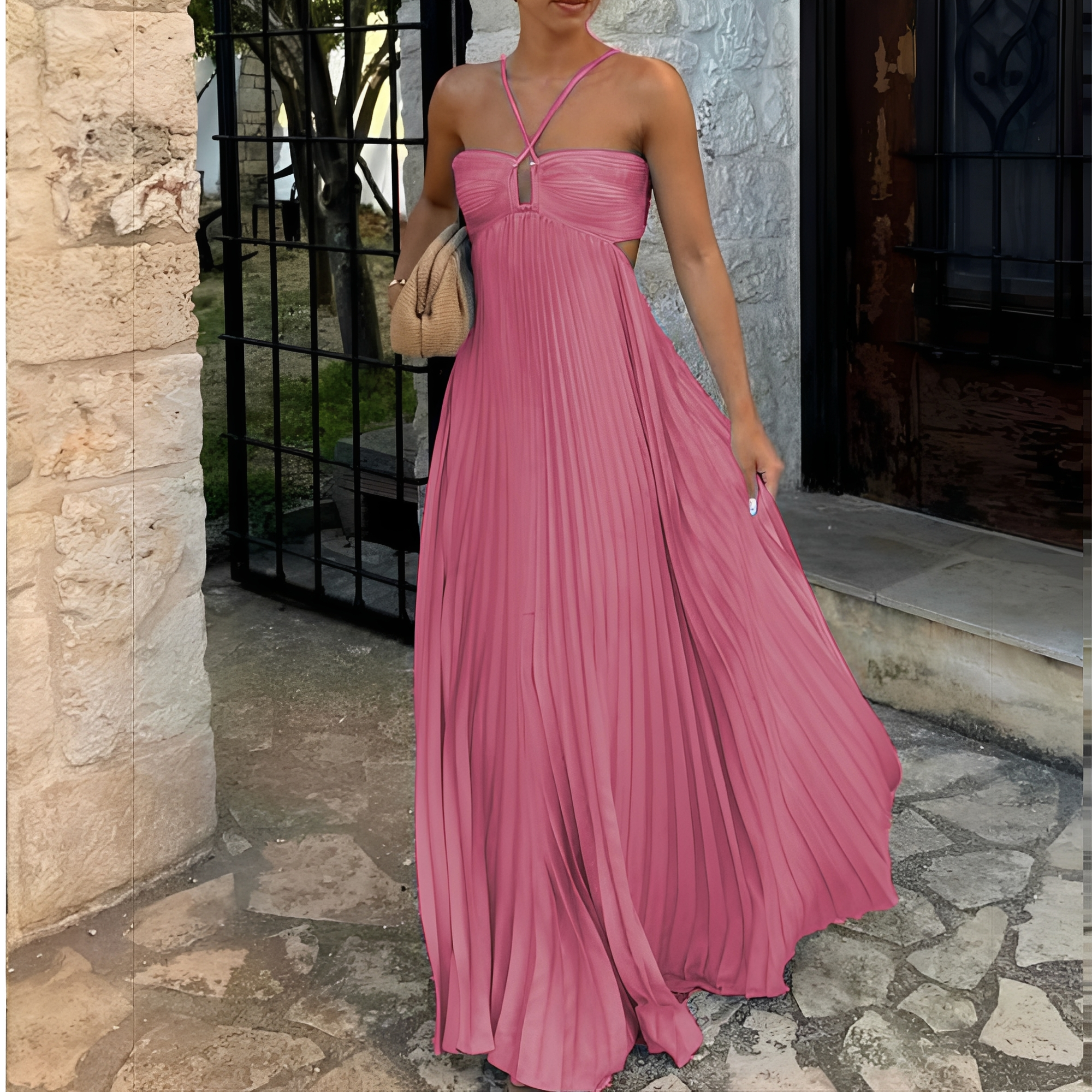 Marnie - Schickes Maxikleid mit Falten für Frauen