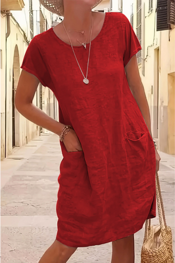 Gabrielle - Damen-Kurzarmkleid in lang