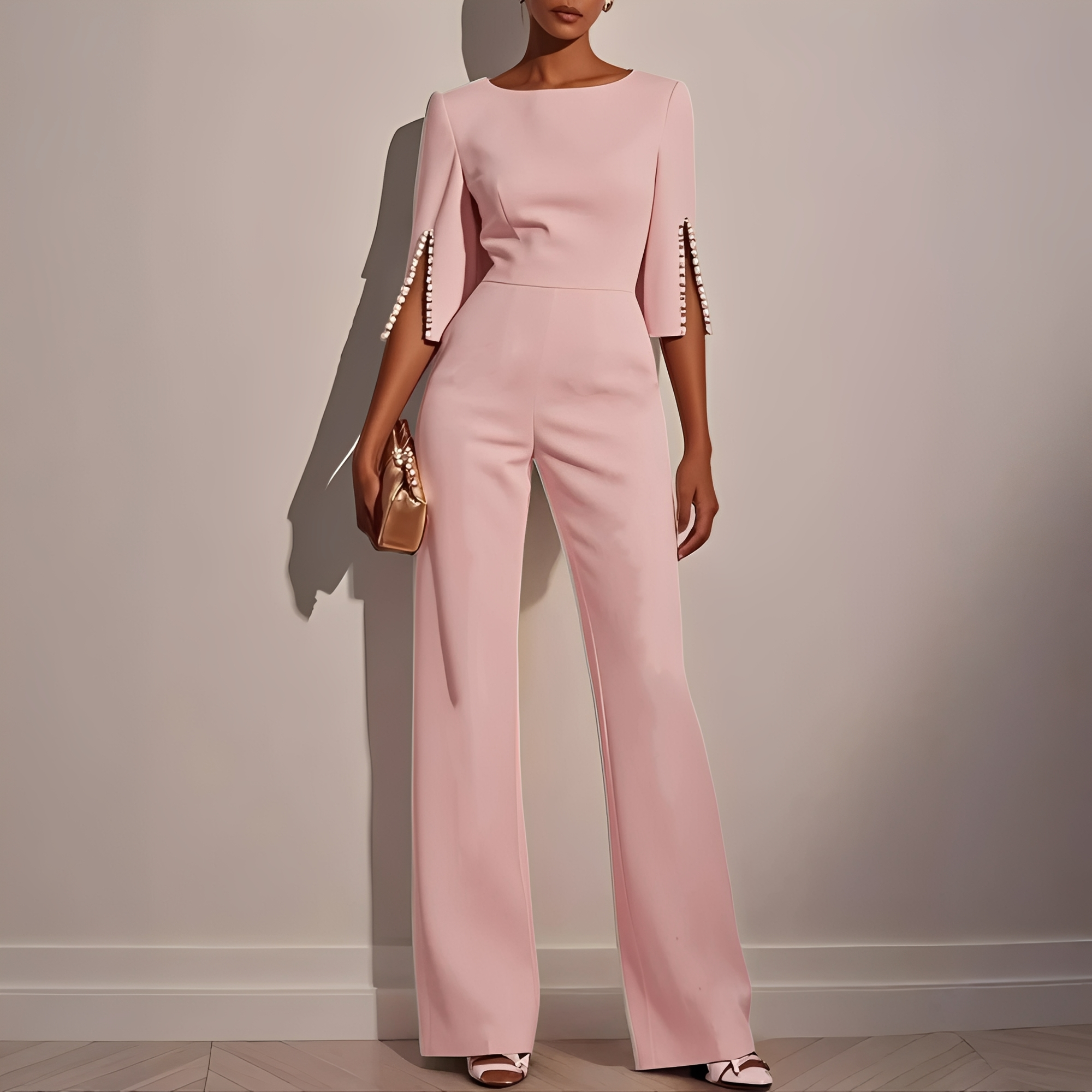 Gretel - Stilvoller, eleganter Damenoverall mit Glockenärmeln