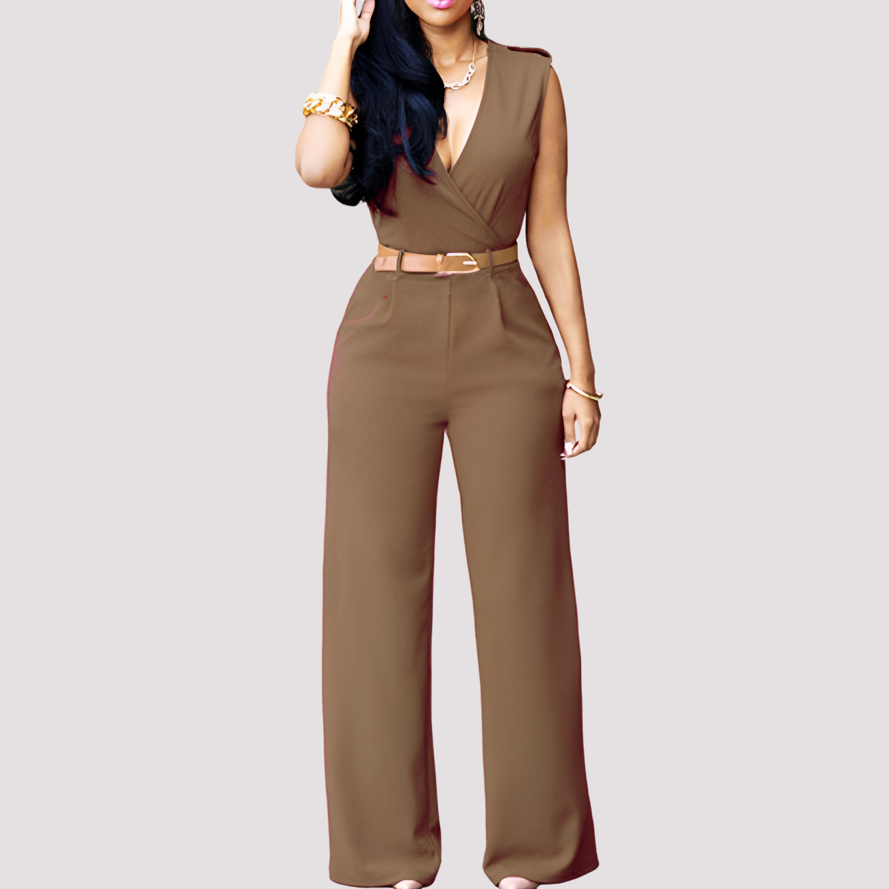 Esther - Schicker Jumpsuit mit Gürtel für Damen