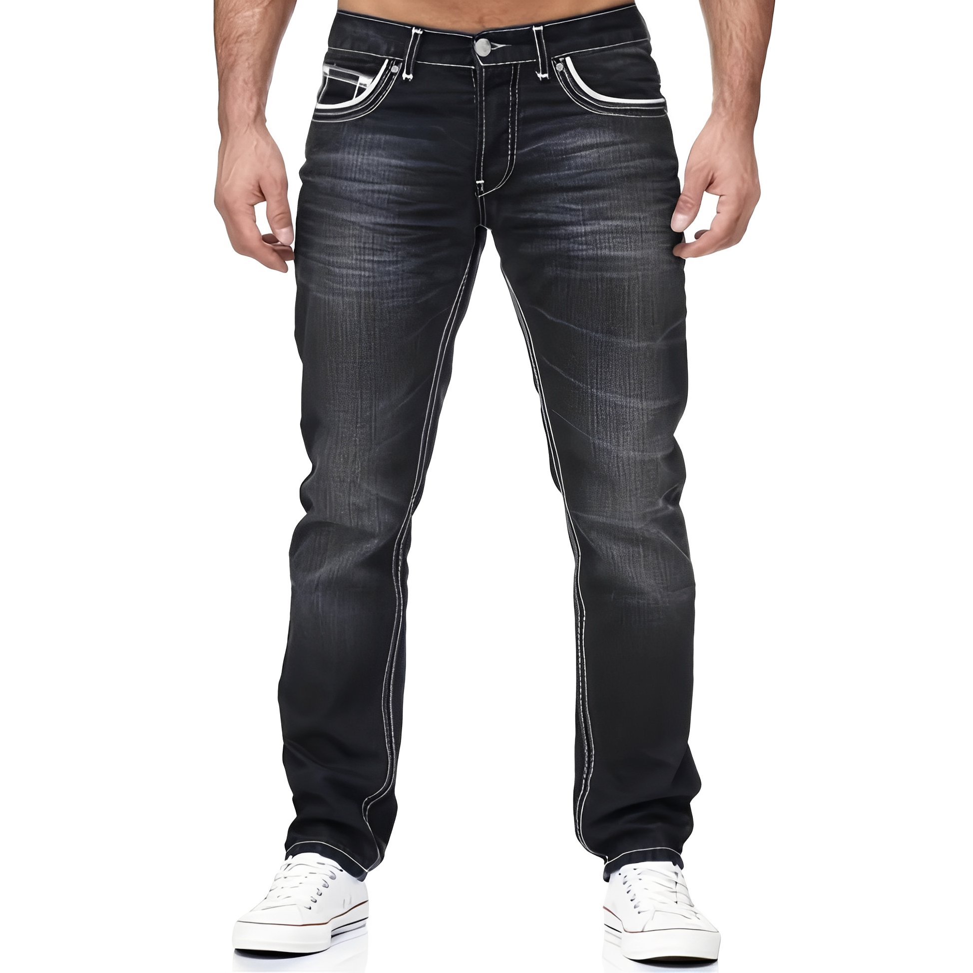 Andy - Elegante Jeans für Männer mit Used-Look