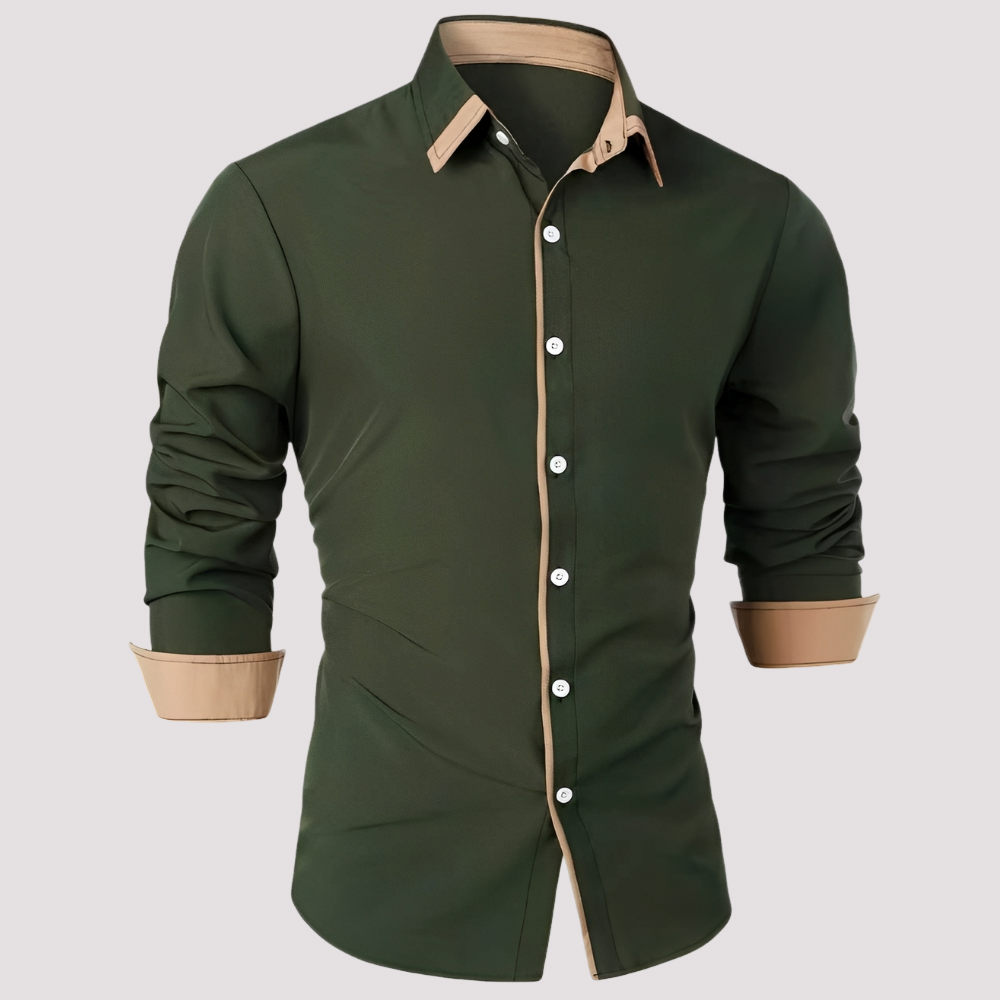 Samuel - Elegante Langarm-Überhemd für Männer