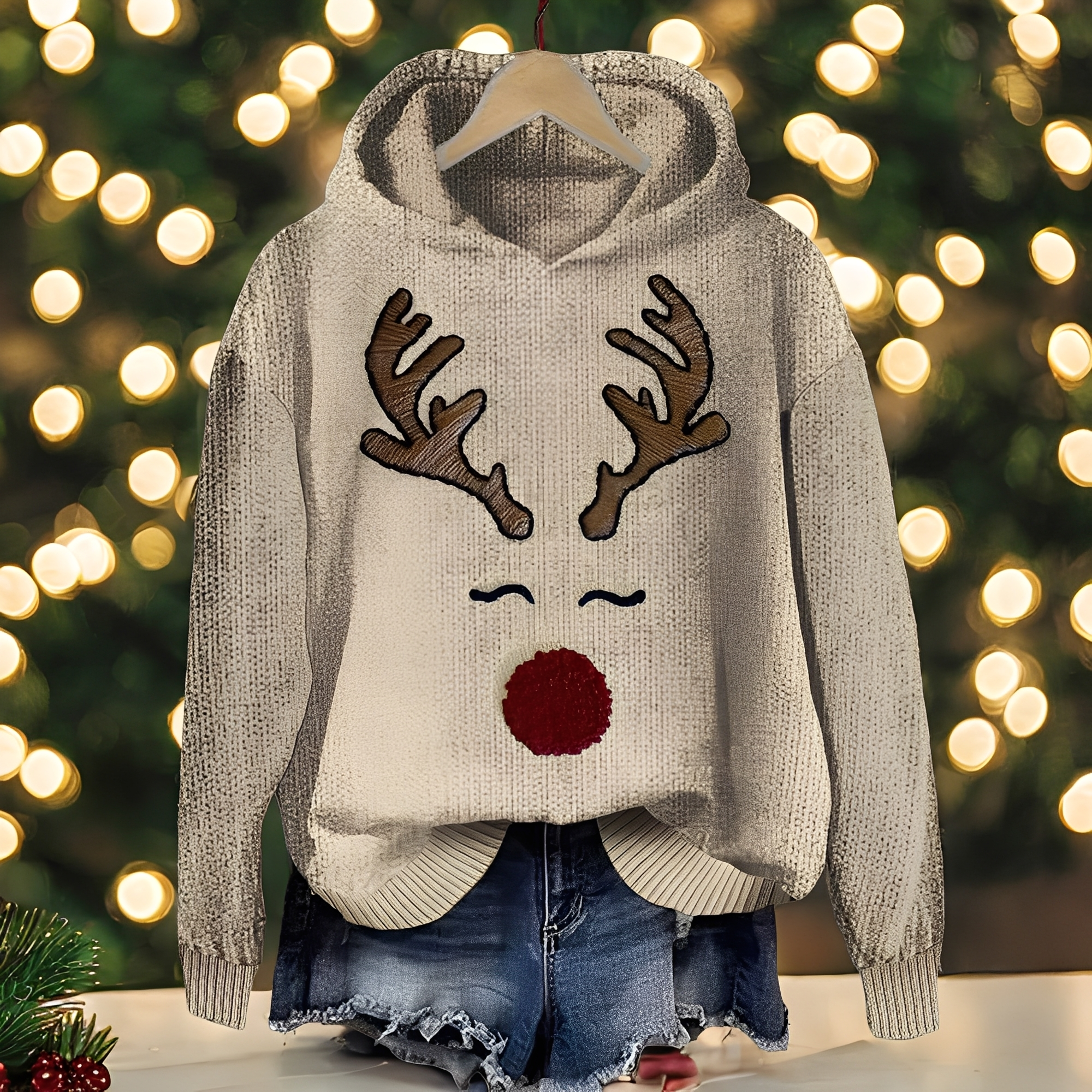 Liza - Stylischer Damen-Weihnachtspullover mit Muster