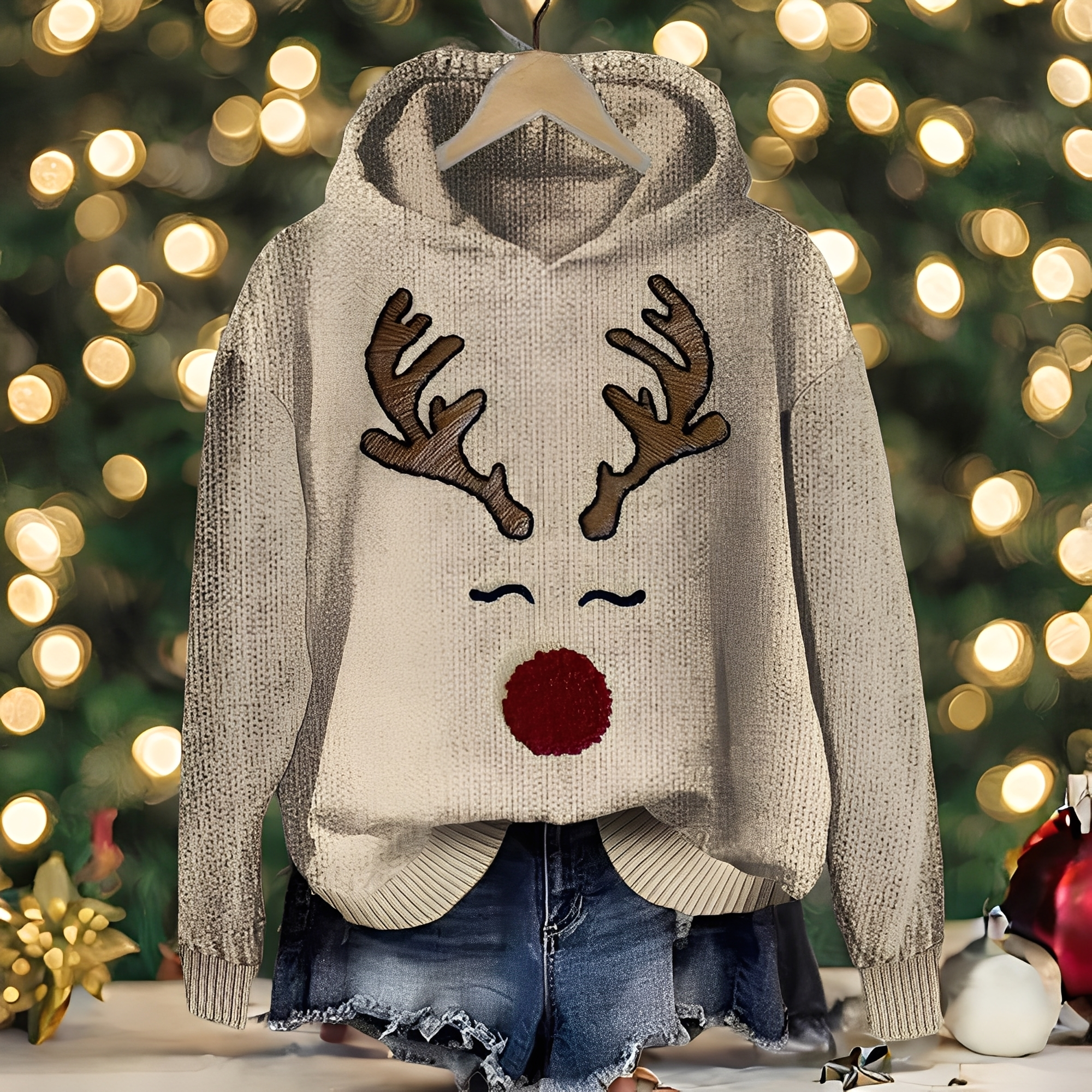 Liza - Stylischer Damen-Weihnachtspullover mit Muster