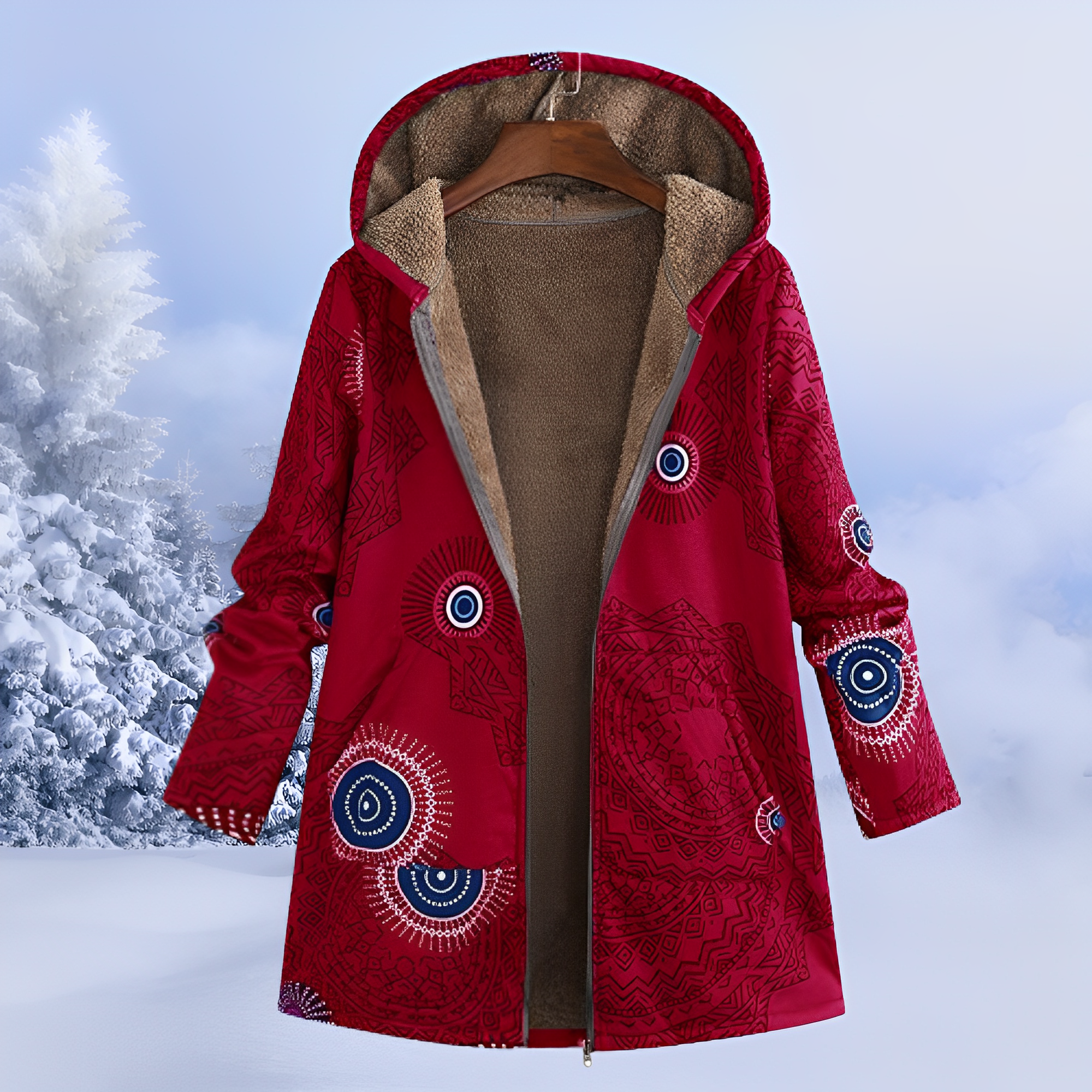 FluffCoat – Gemusterte Winterjacke