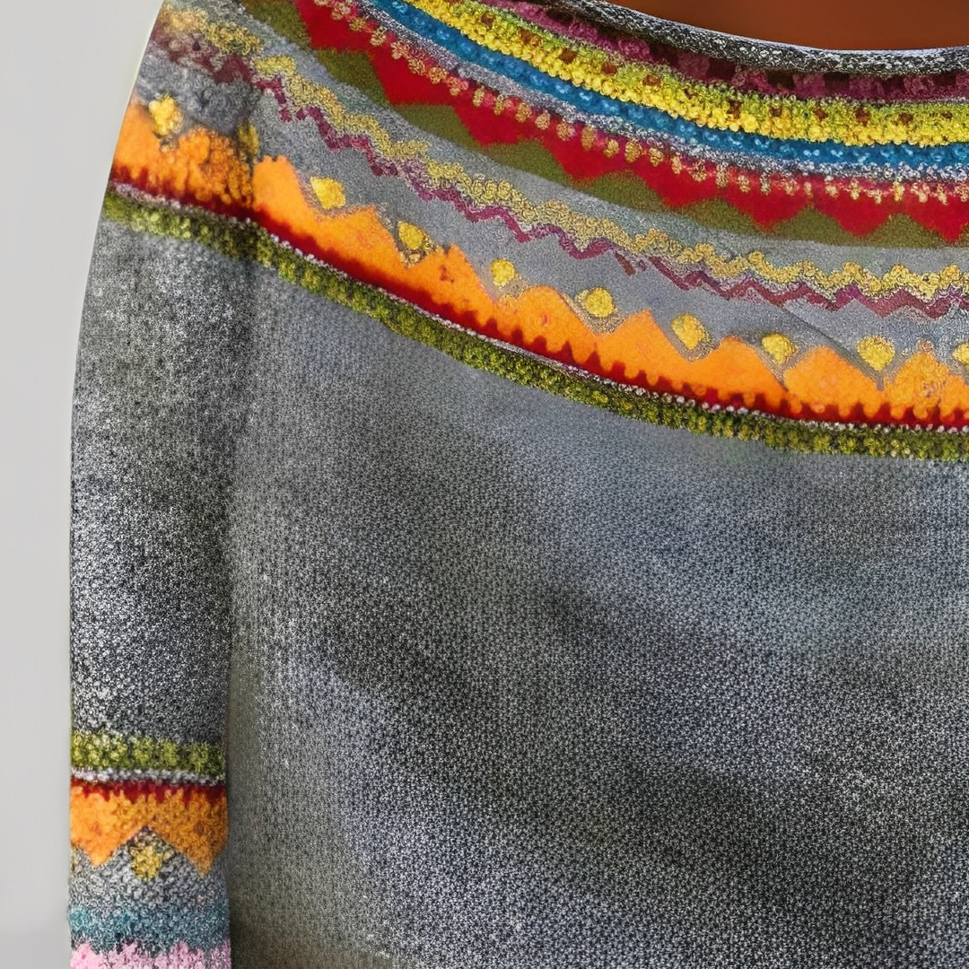 Stéphanie - Stilvoller Pullover mit Mustern für Damen