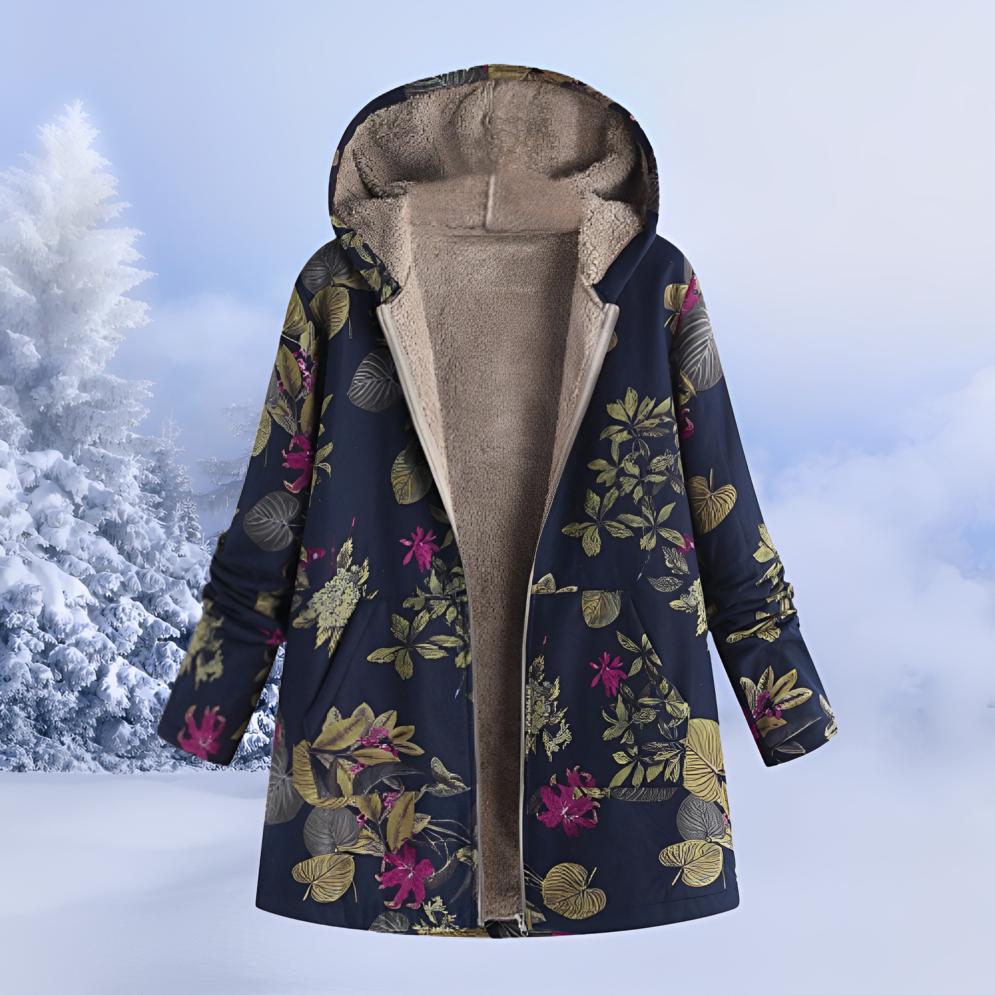FluffCoat – Gemusterte Winterjacke