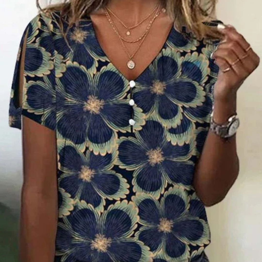 Dionesha - Damen Vintage-Sommerbluse