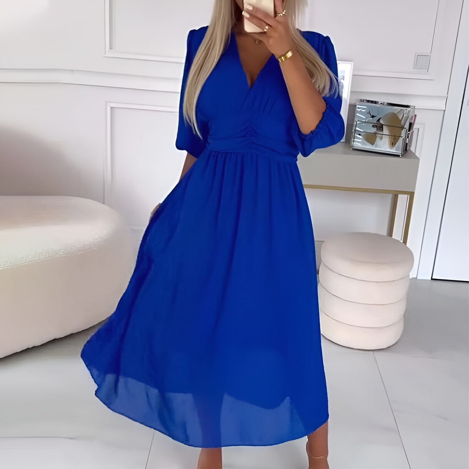 Abigail - Luftig-leichtes Chiffonkleid mit seidigem Glanz