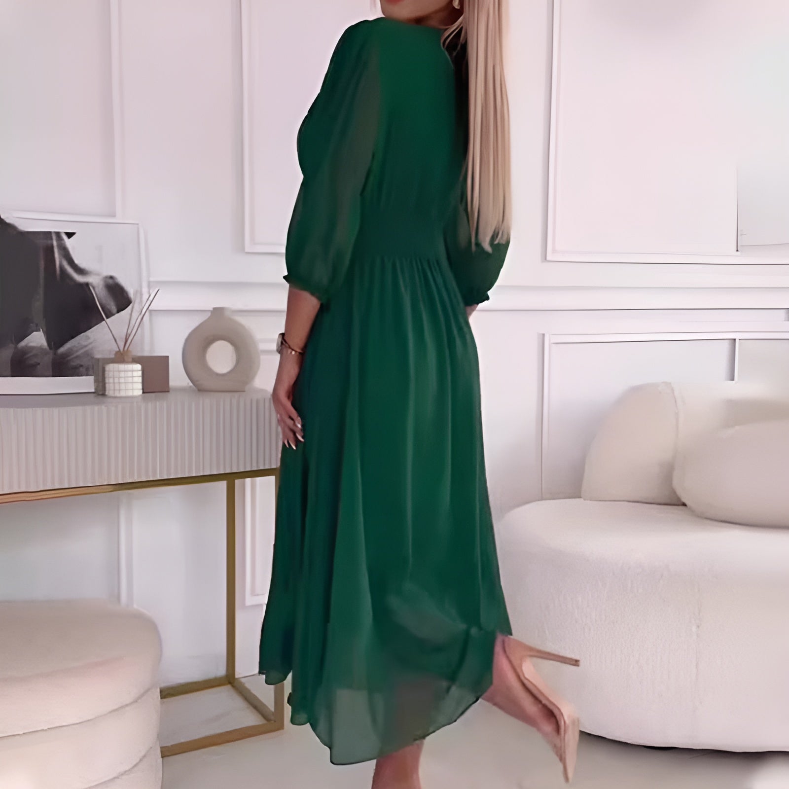 Abigail - Luftig-leichtes Chiffonkleid mit seidigem Glanz
