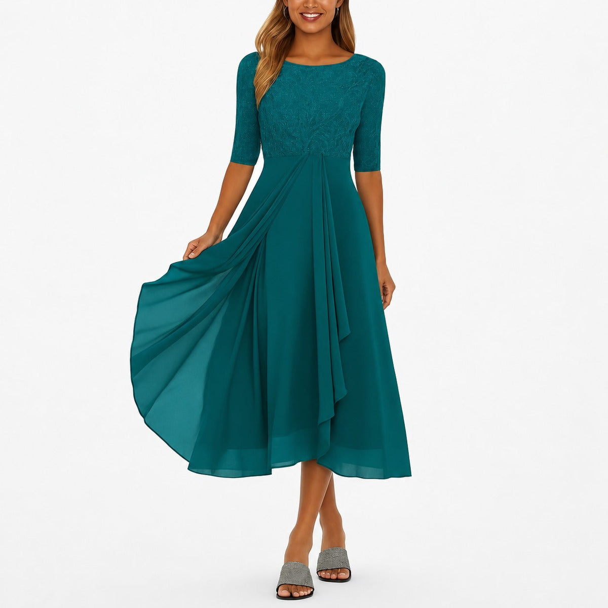 Ximena - Elegantes Damenkleid in knieumspielendem Stil