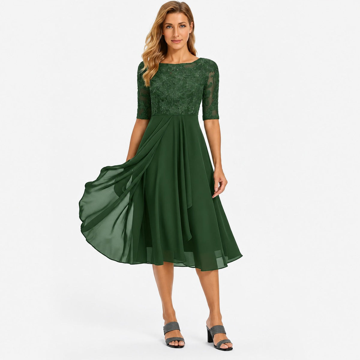 Ximena - Elegantes Damenkleid in knieumspielendem Stil