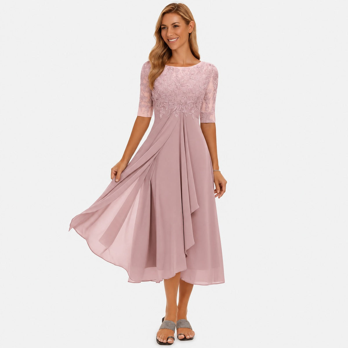 Ximena - Elegantes Damenkleid in knieumspielendem Stil