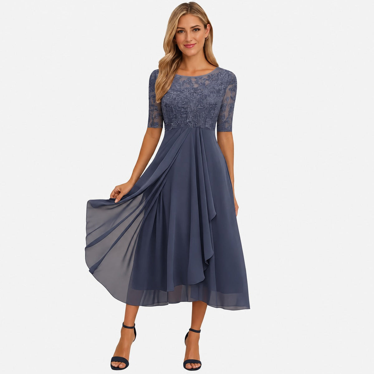 Ximena - Elegantes Damenkleid in knieumspielendem Stil