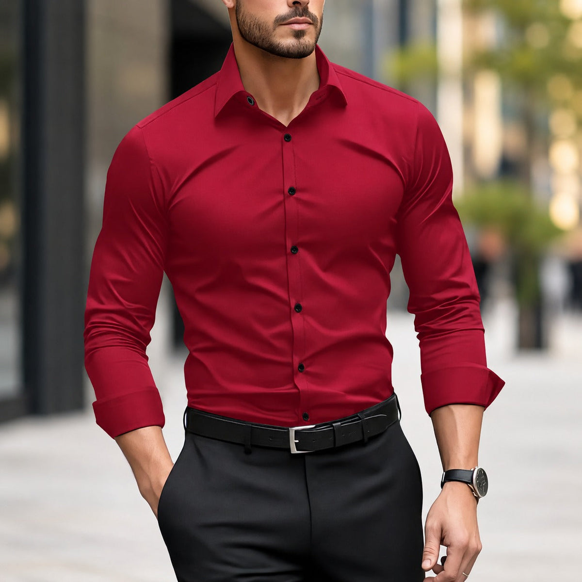 Thomas - Herren-Freizeitshirt mit Kragen