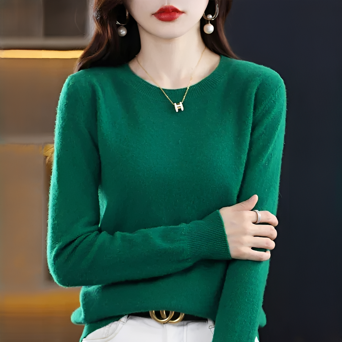 Shynna - Eleganter und bequemer Rundhals-Pullover