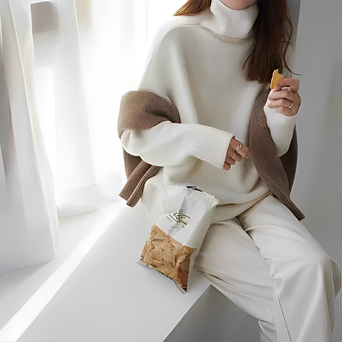 Clémentine - Angenehmer Rollkragenpullover