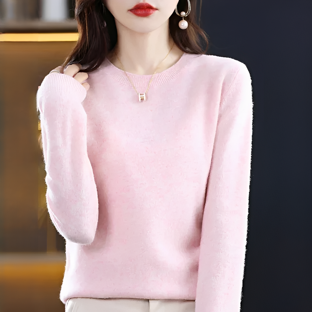Shynna - Eleganter und bequemer Rundhals-Pullover