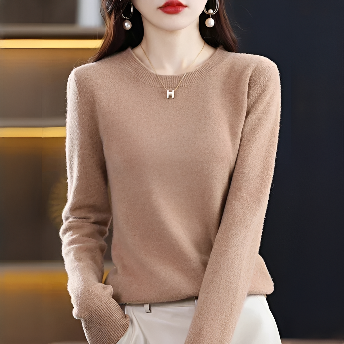 Shynna - Eleganter und bequemer Rundhals-Pullover