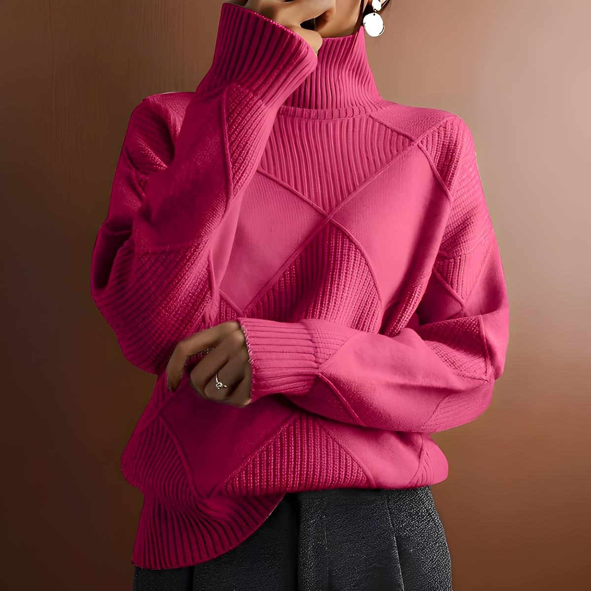 Morgan - Bequemer Pullover mit hohem Kragen