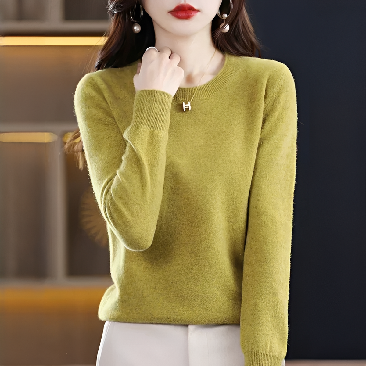 Shynna - Eleganter und bequemer Rundhals-Pullover