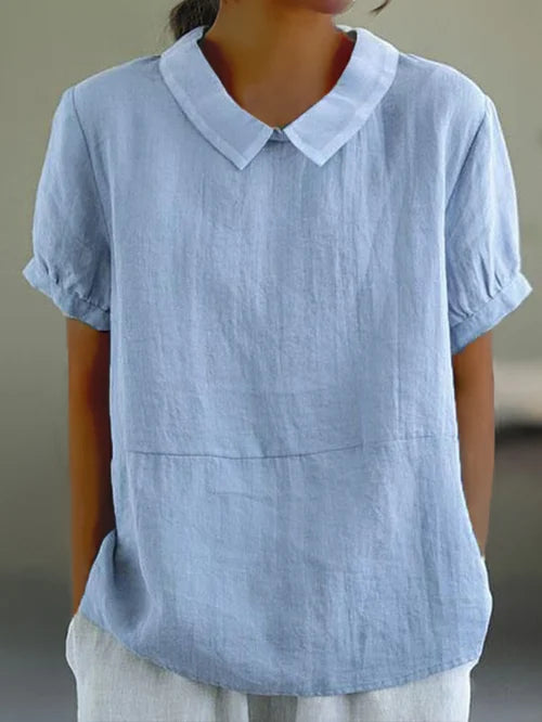 Amalie – Legere Bluse mit traditionellem Kragen