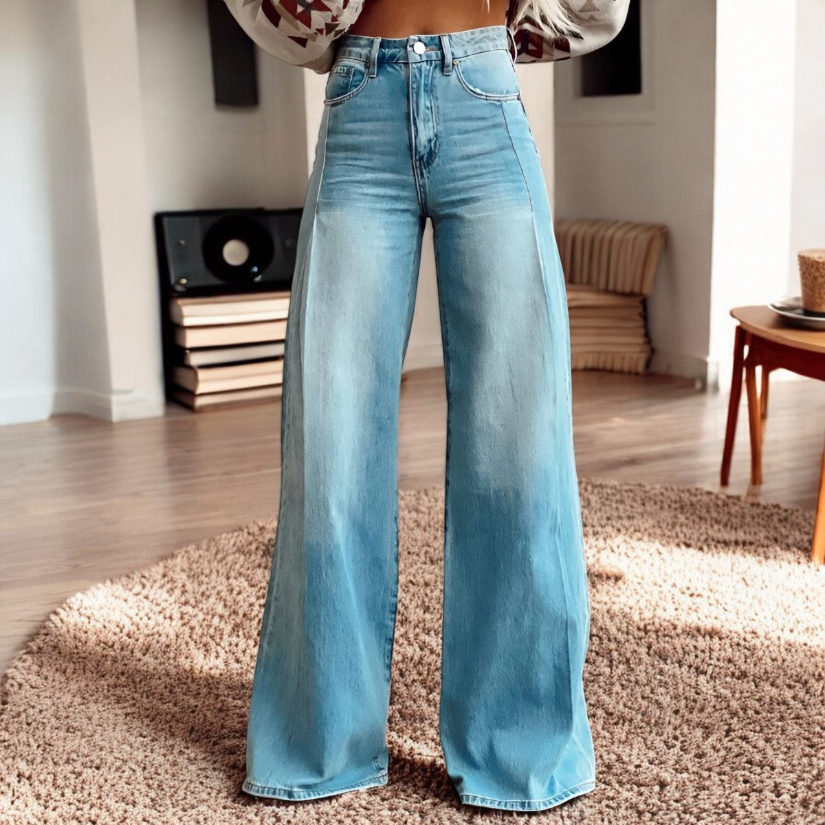 Hannah – Weite Hose mit Blumenmuster