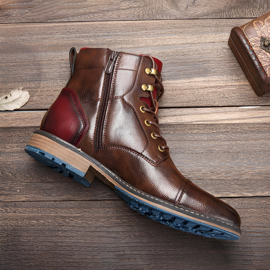 Arjay - Herren Leder Oxford-Stiefel