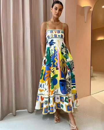 Chiara - Farbenfrohes Sommerkleid