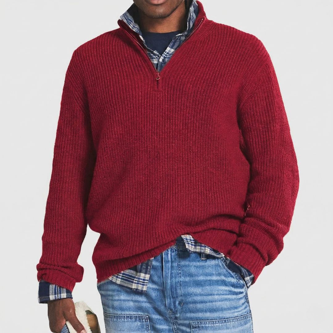 Constantine – Herrenpullover mit Reißverschluss