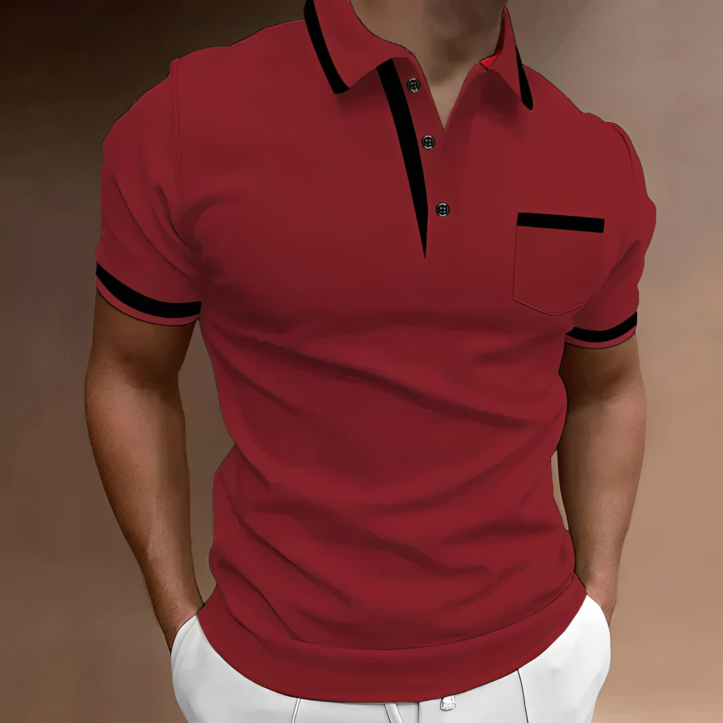 Geover - Bequemes Herren Kurzarm-Polo