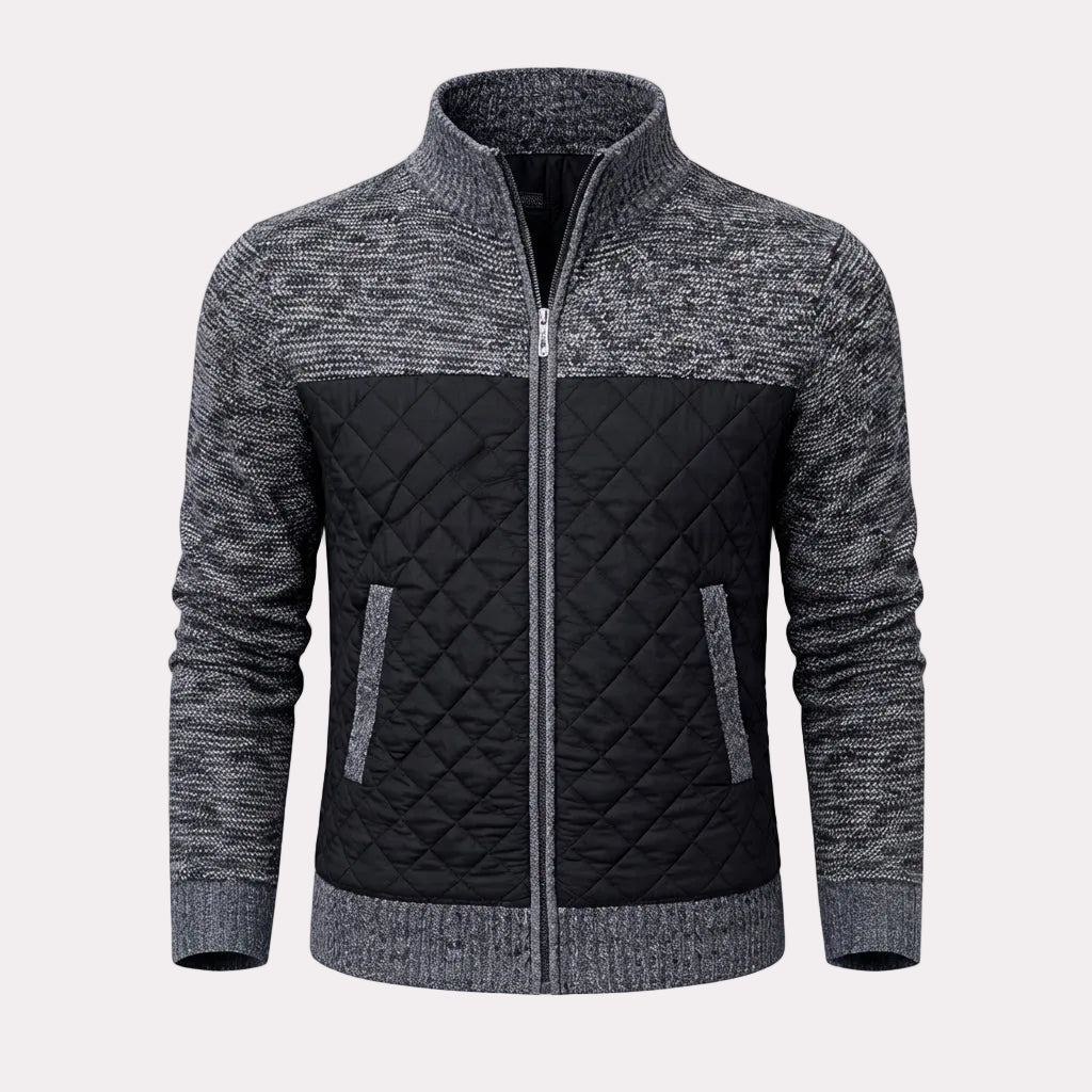 Denton - Elegante und warme Herren-Jacke aus Jacquard-Twill