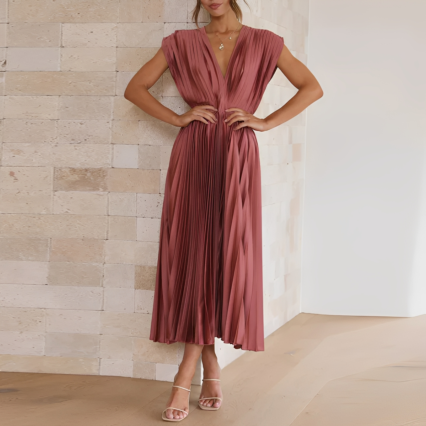 Cristine - Stilvolles Kleid mit V-Ausschnitt für Damen