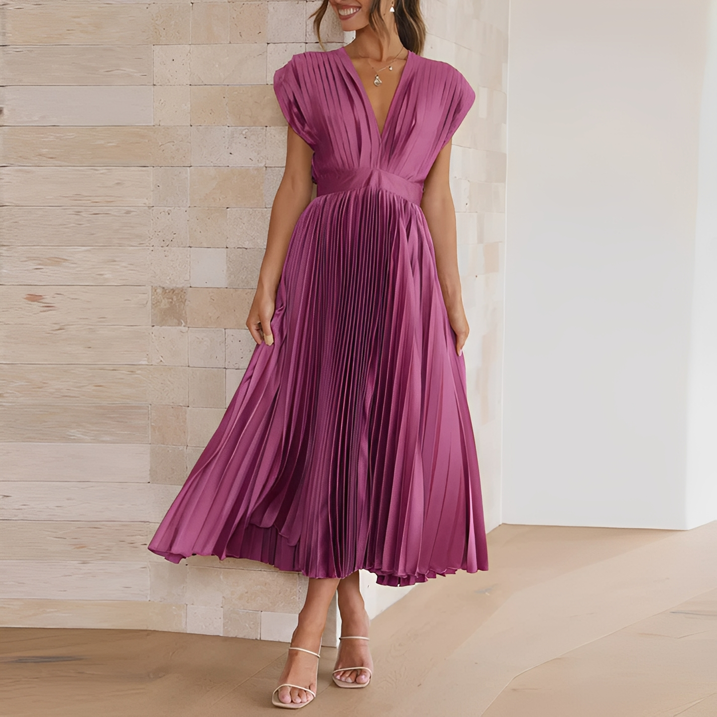 Cristine - Stilvolles Kleid mit V-Ausschnitt für Damen