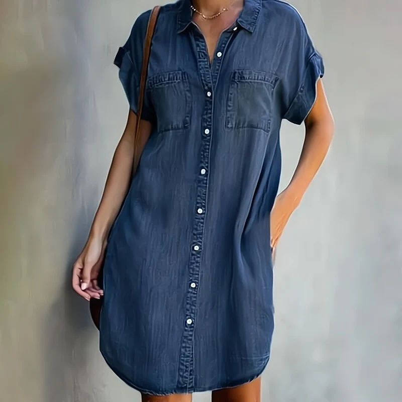 Delight – Lockeres Jeanskleid mit Knöpfen