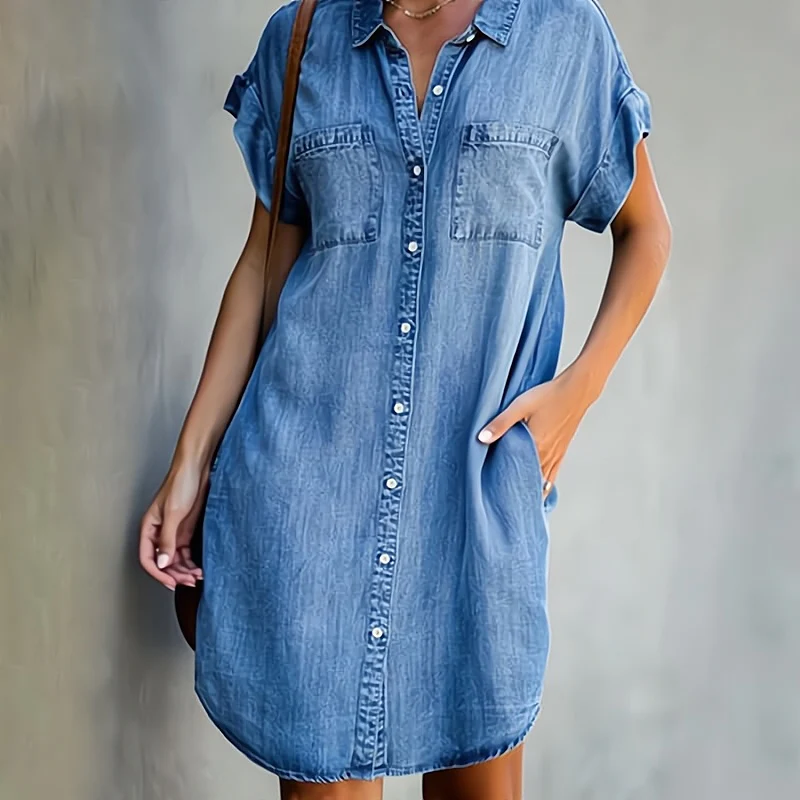 Delight – Lockeres Jeanskleid mit Knöpfen