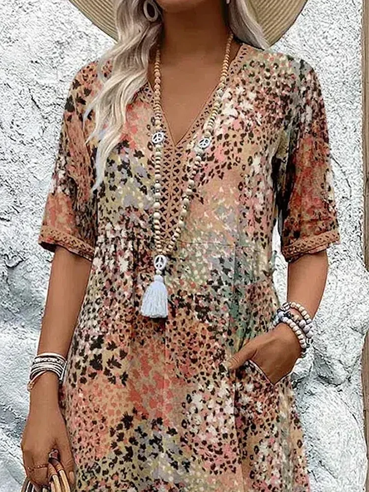 Harper - Stilvolles Midi-Kleid mit Blumenmotiven